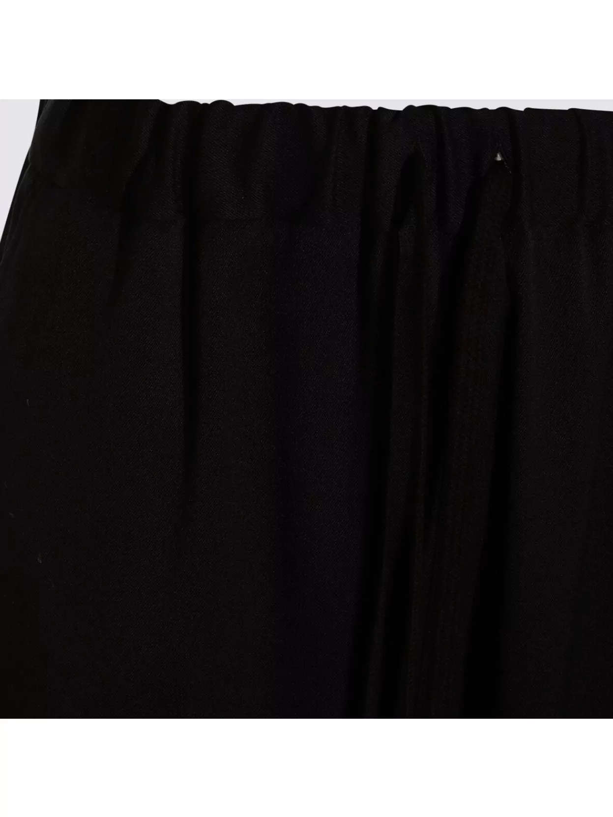 Mm6 Maison Margiela Trousers Featuring Elastic Waistband And Back Pocket In Black