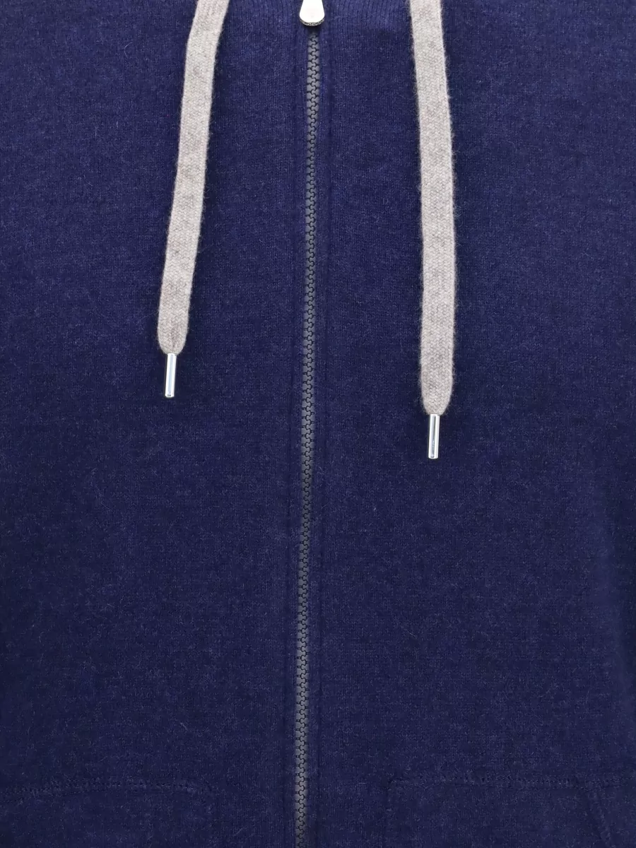 Brunello Cucinelli Cashmere Zip Up Hooded Jacket