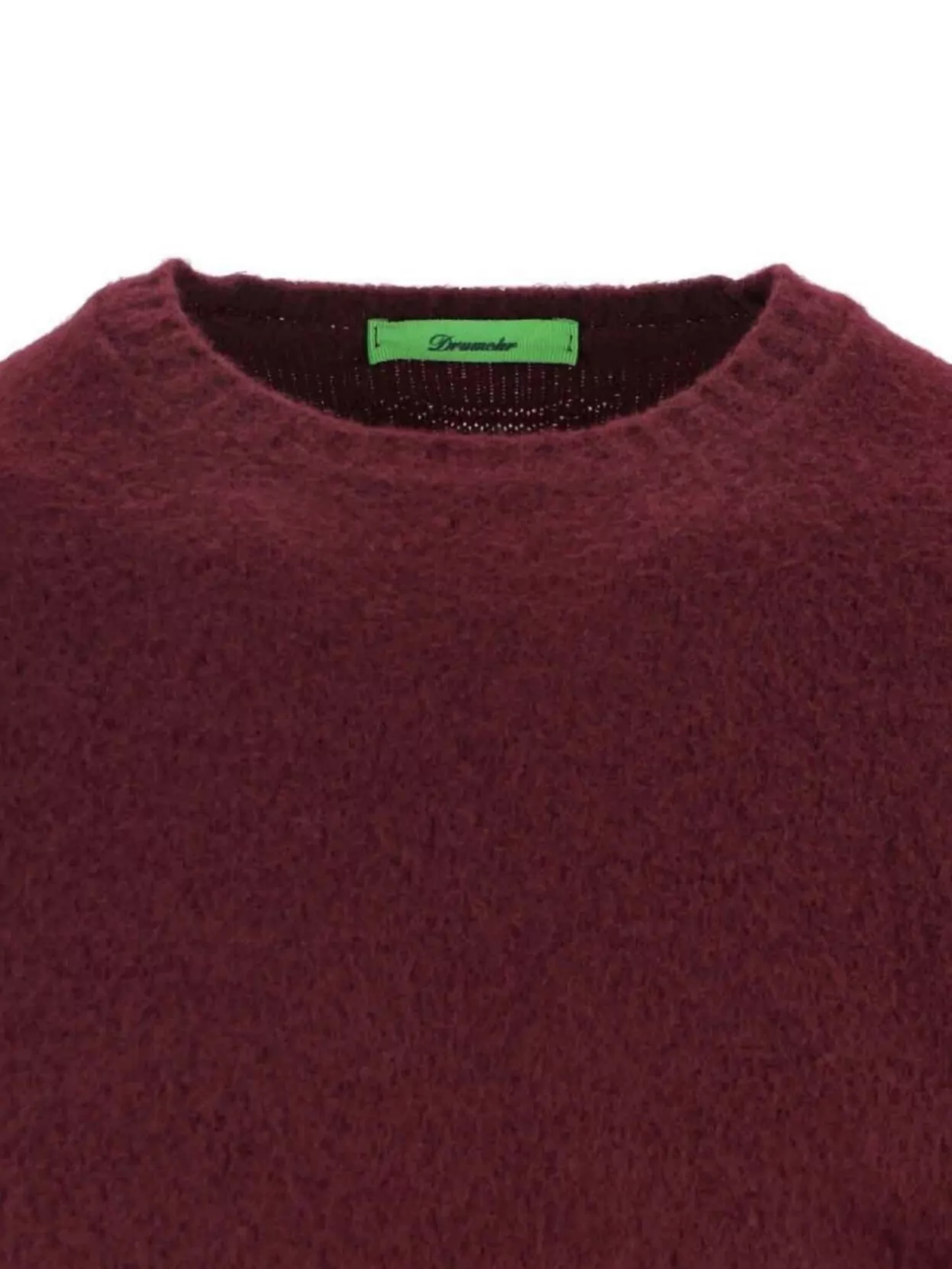 Drumohr Soft Textured Crewneck Sweater With Ribbed Cuffs