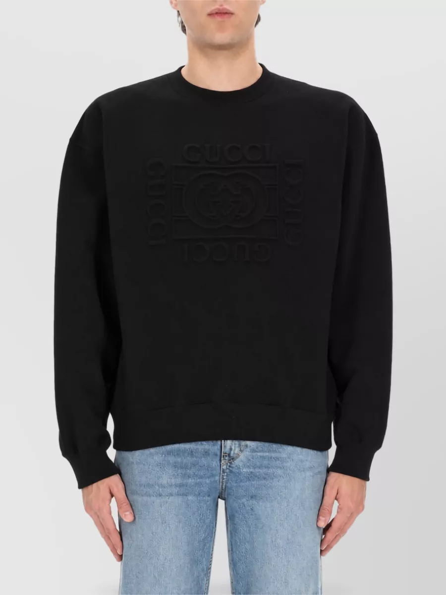 Gucci Logo Crew Neck Sweatshirt Long Sleeves