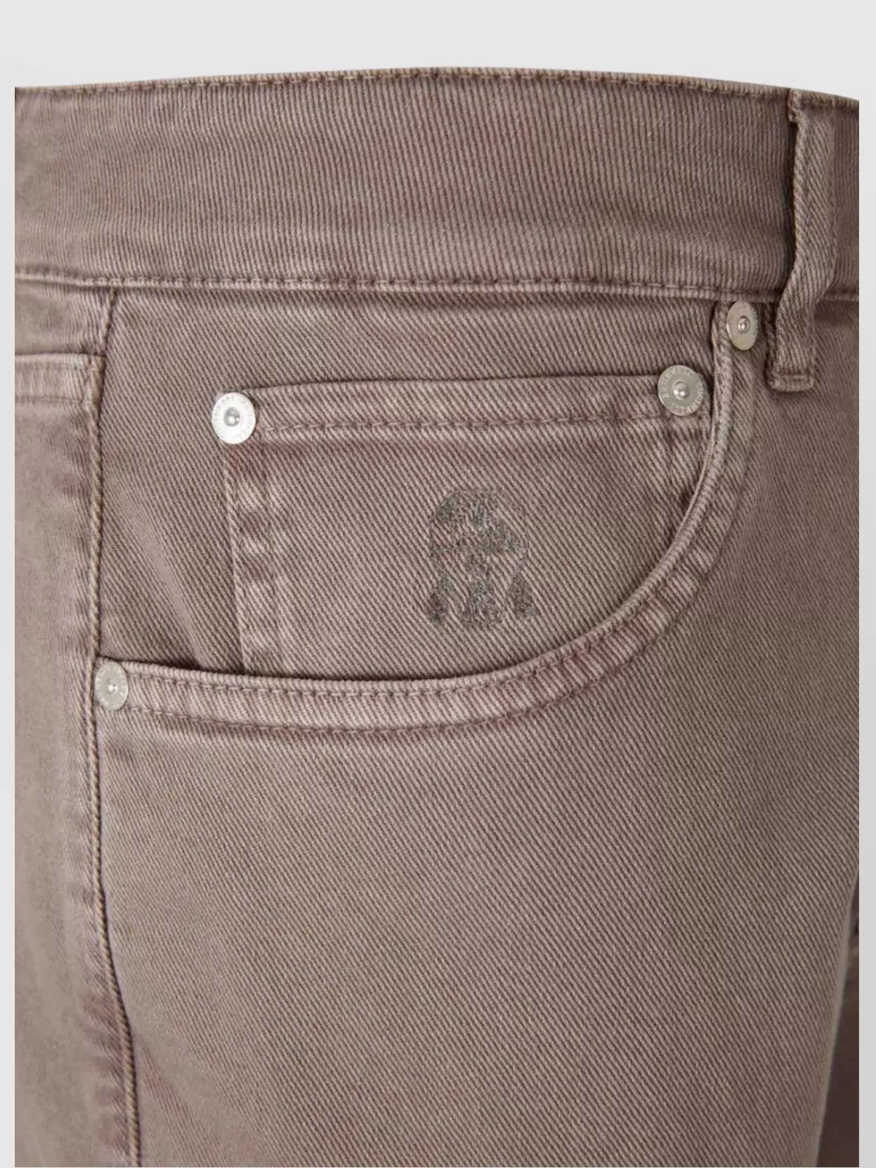Brunello Cucinelli Straight Leg Denim Jeans With Exposed Stitching
