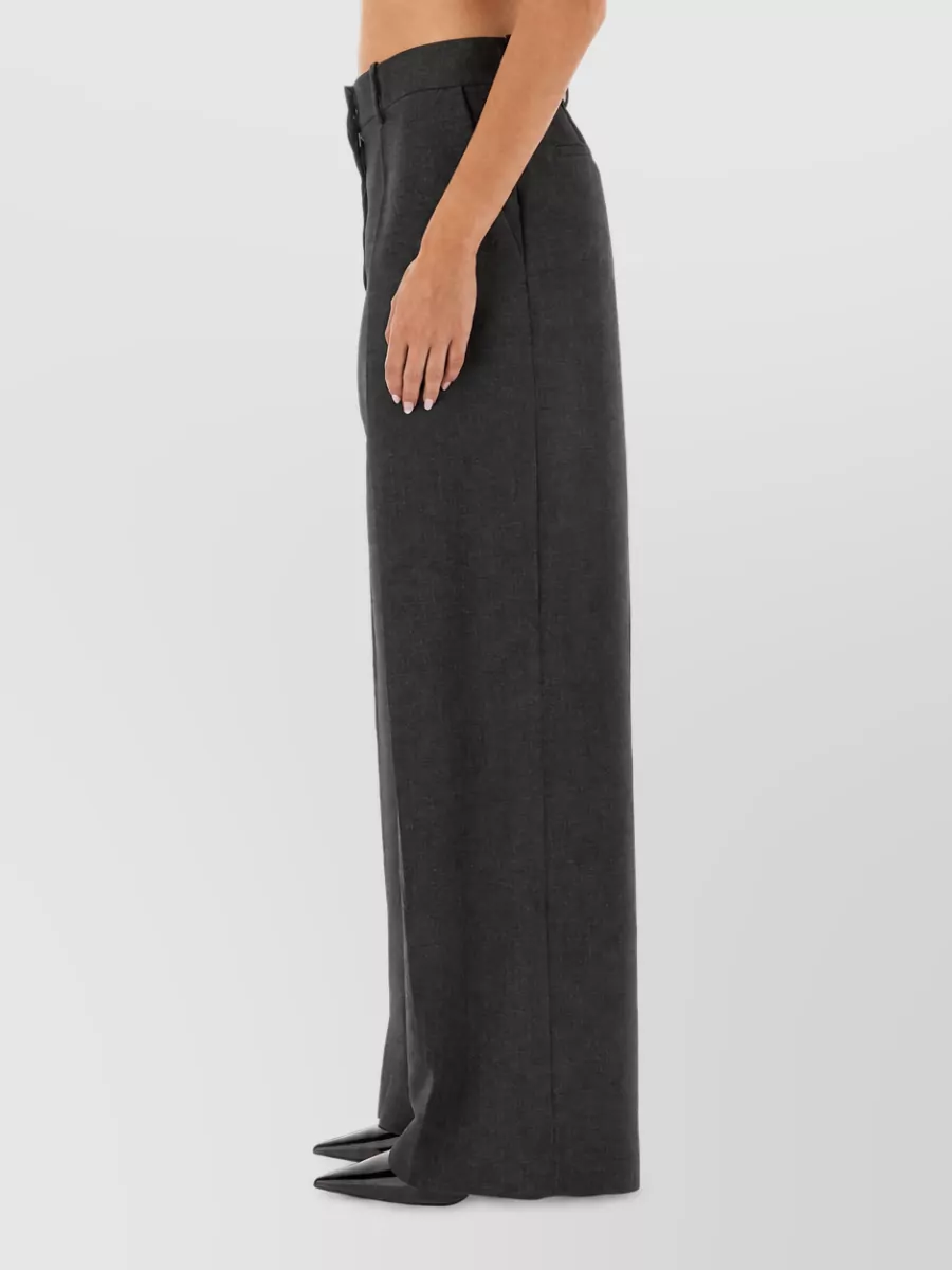 Givenchy Wool Wide-Leg Tailored Trousers