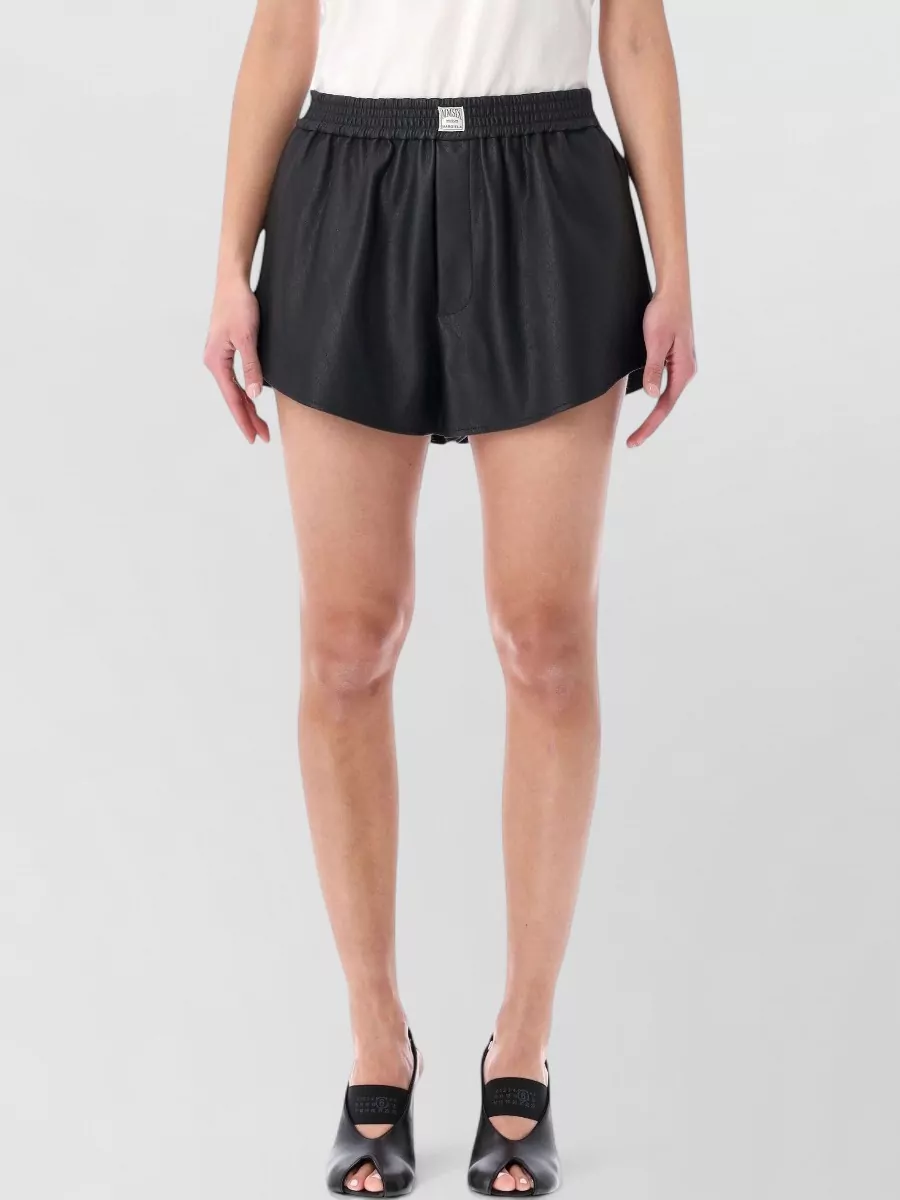 Mm6 Maison Margiela Leather relaxed-fit shorts