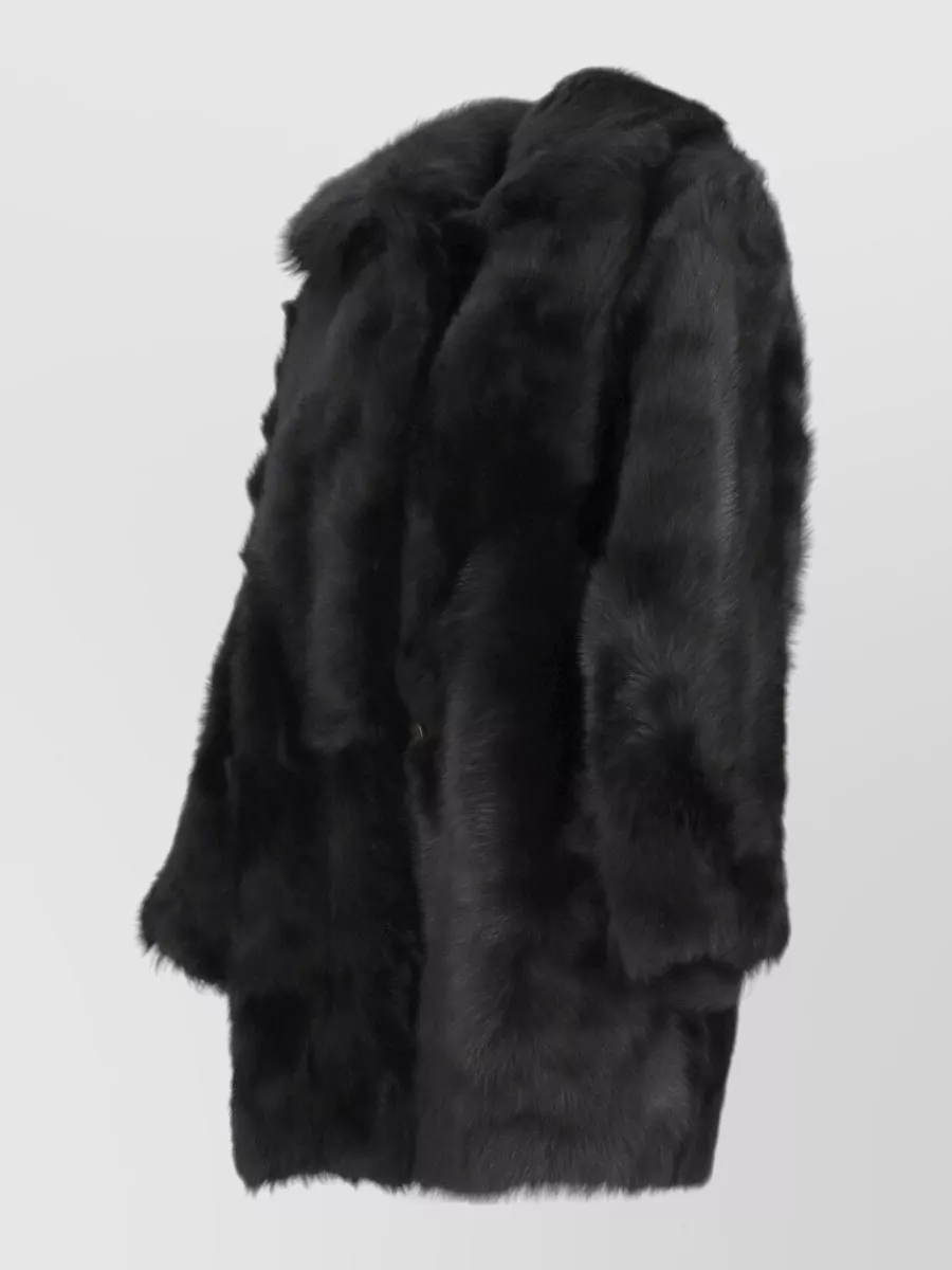 La Rose Long Faux Fur Coat