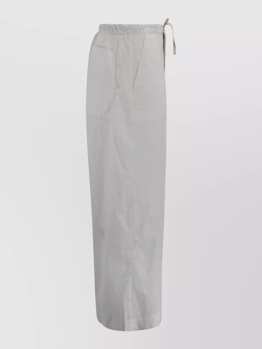Soeur Hugues Drawstring Wide Leg Relaxed Trousers In Gray