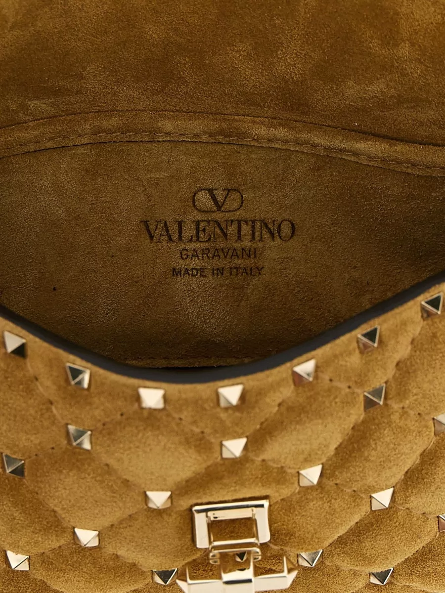 Valentino Garavani Rockstud Spike Small Leather Clutch Bag