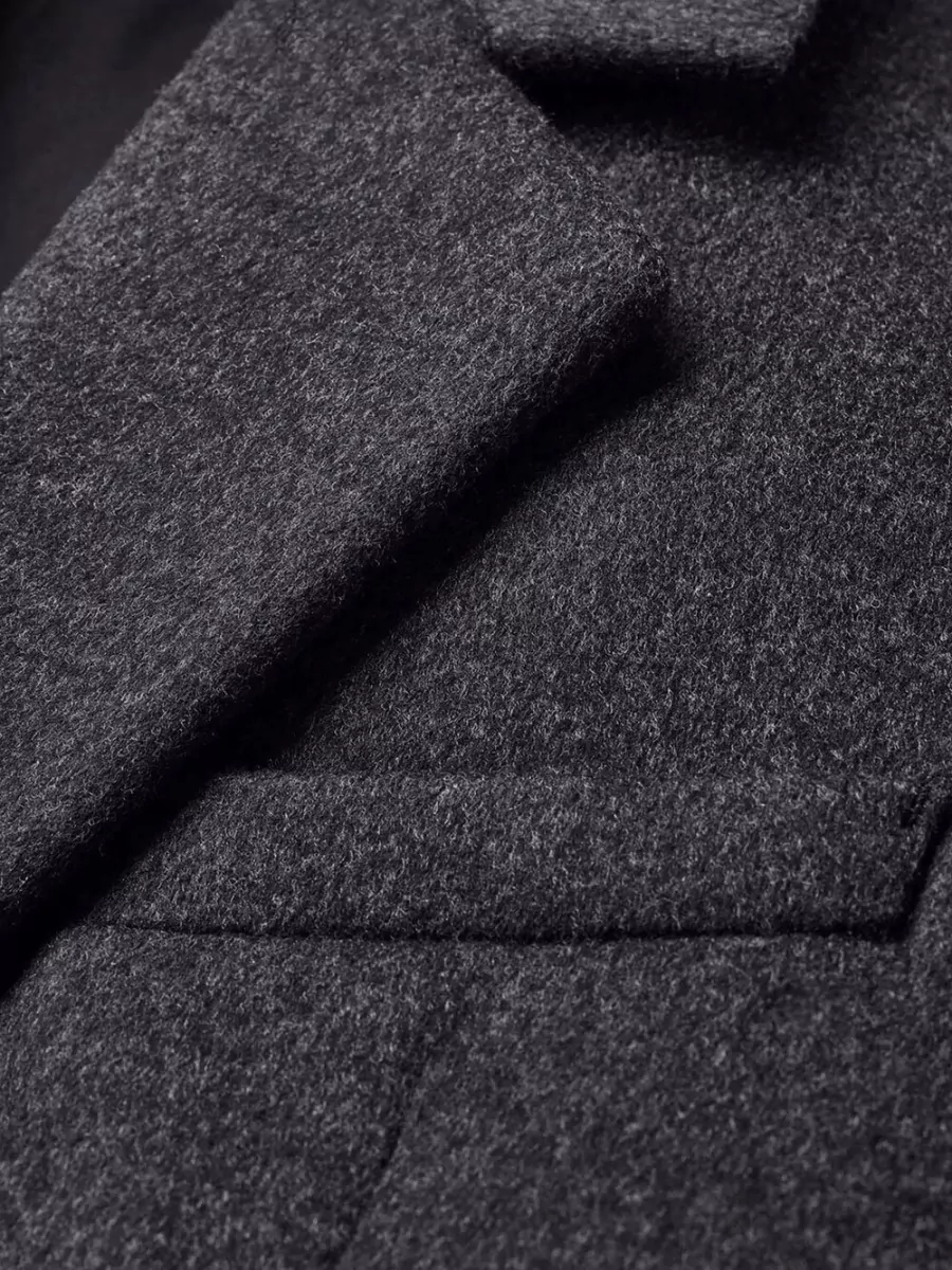 Saint Laurent Wool Double-Breasted Coat