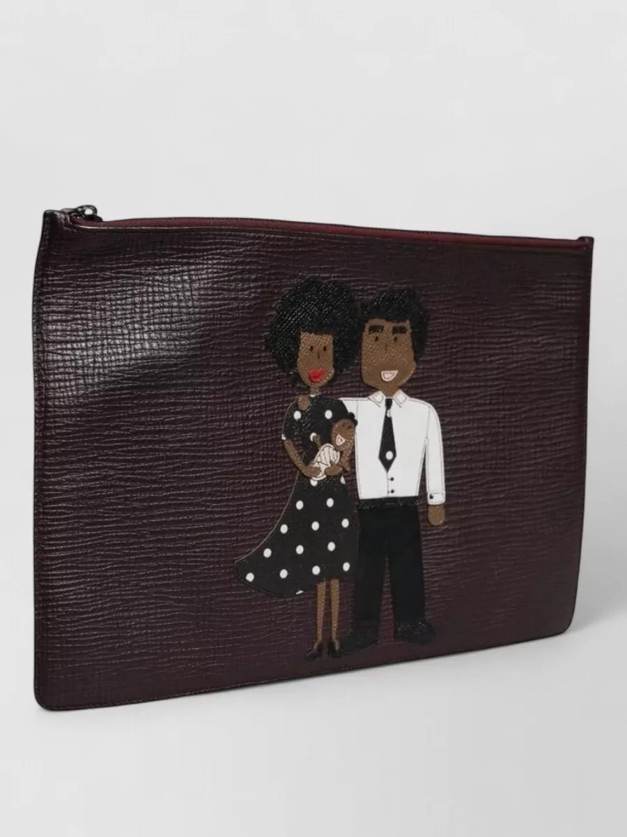 Dolce&Gabbana Leather Embellished Clutch Bag