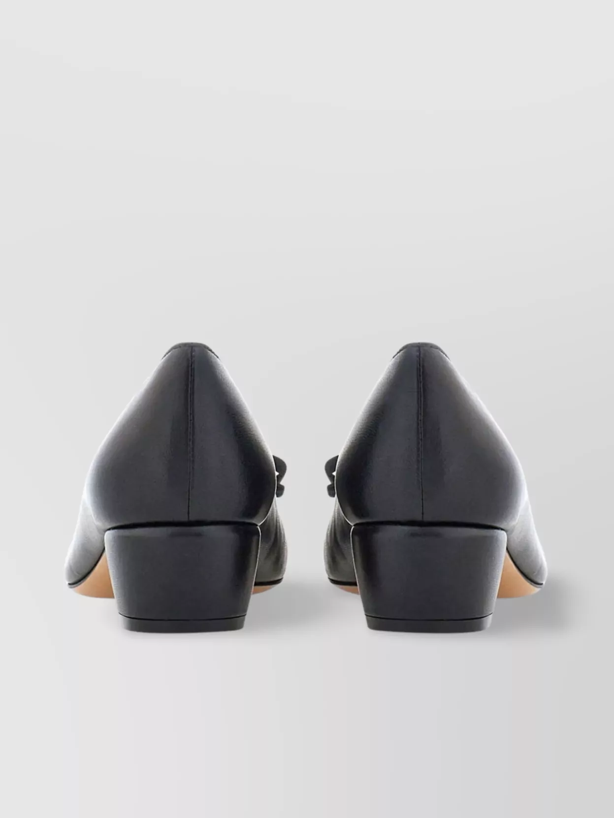 Ferragamo Soft Block Heel Pumps With Bow Detail
