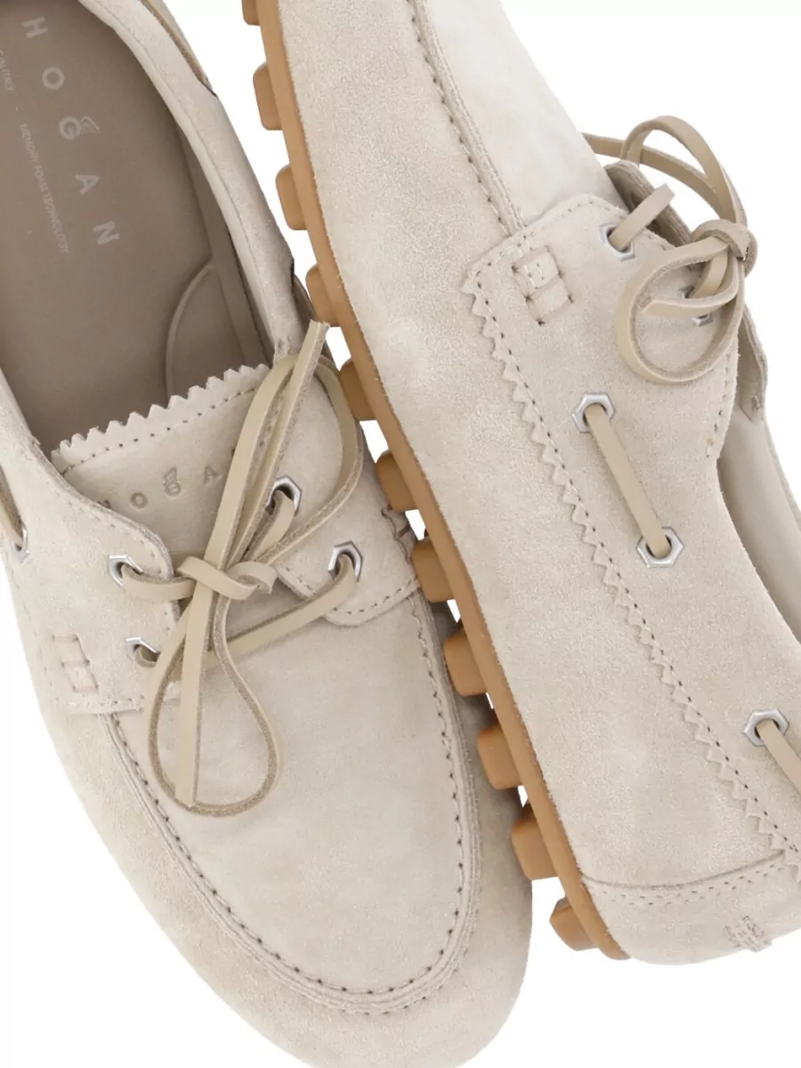 Hogan Leather Lace-Up Loafers