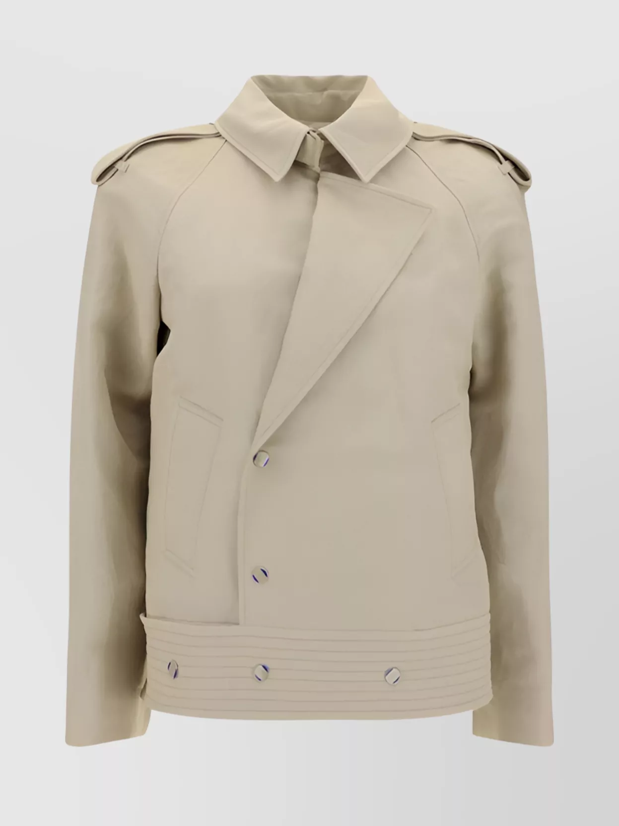 Burberry Utility Jacket Notch Lapel In Brown