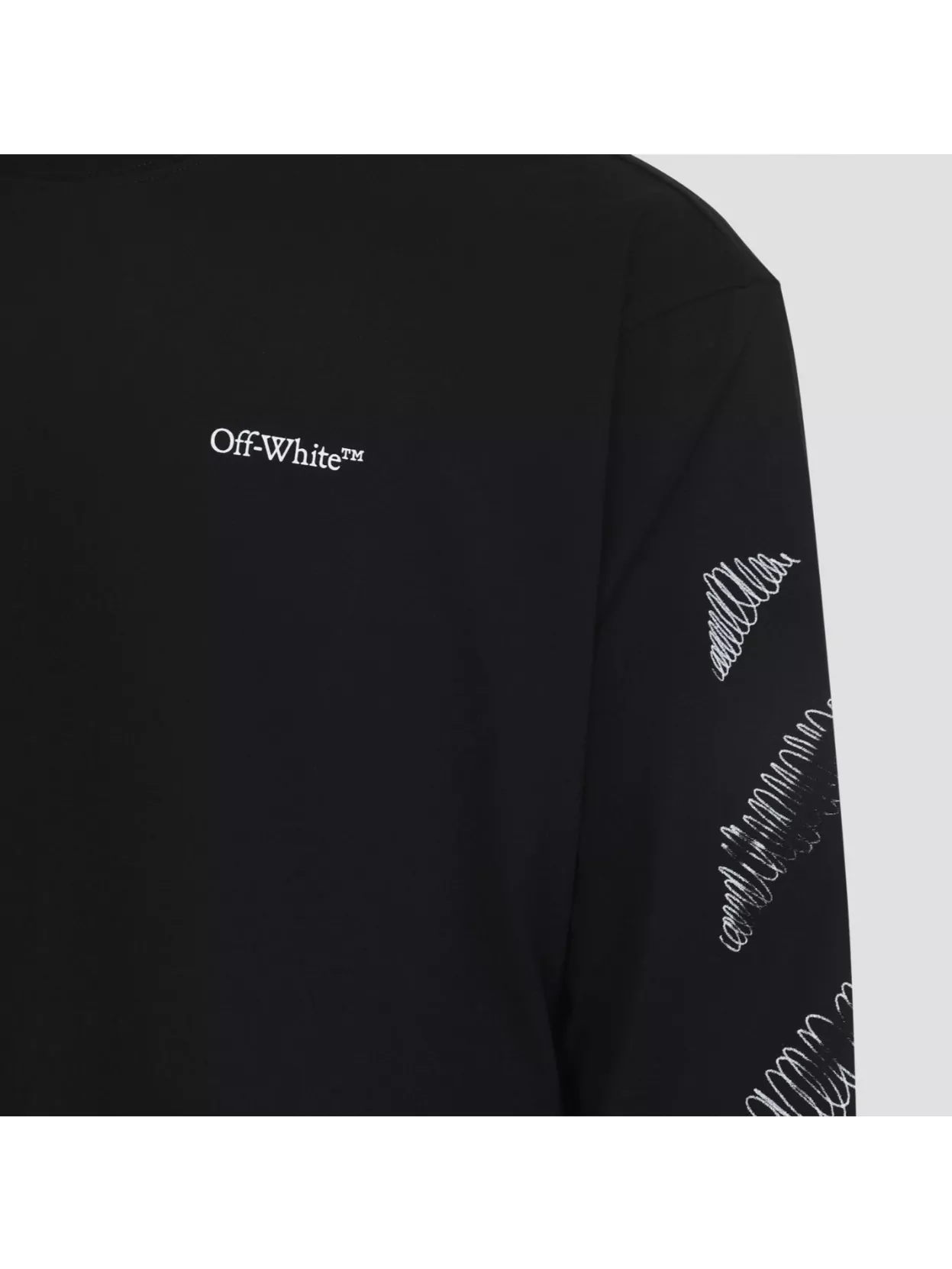 Off-White Long Sleeve Graphic Print Skate T-Shirt