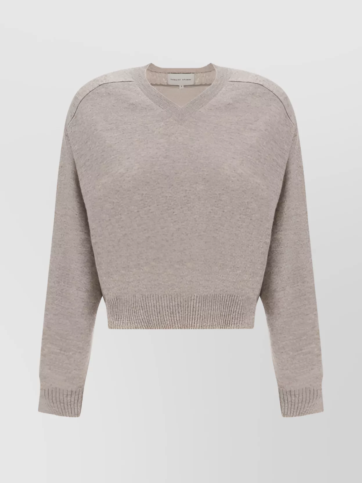 Shop Loulou Studio Cropped Cashmere V-neck Sweater