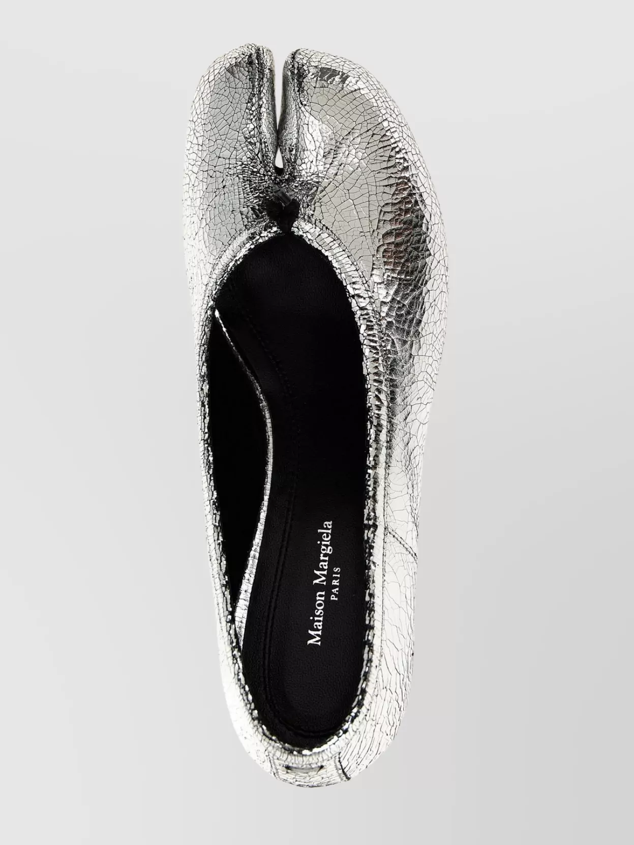 Maison Margiela 'Block Heel Metallic Textured Ballet Flats'