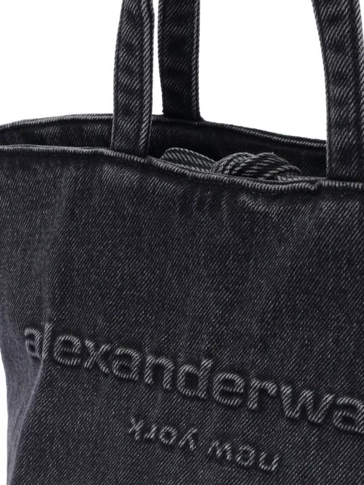 Alexander Wang Vintage Denim Tote Bag With Adjustable Strap