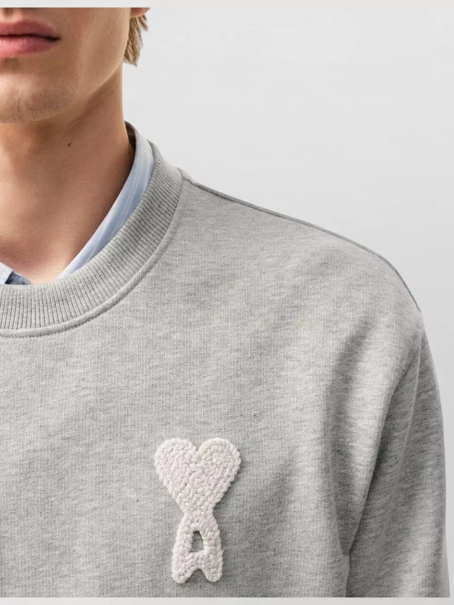 Ami Paris Cotton Crewneck Sweatshirt