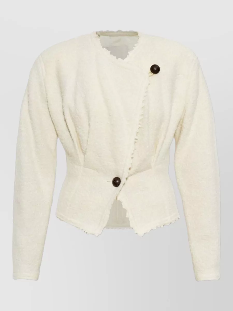 Isabel Marant bouclé virgin wool single breasted coat