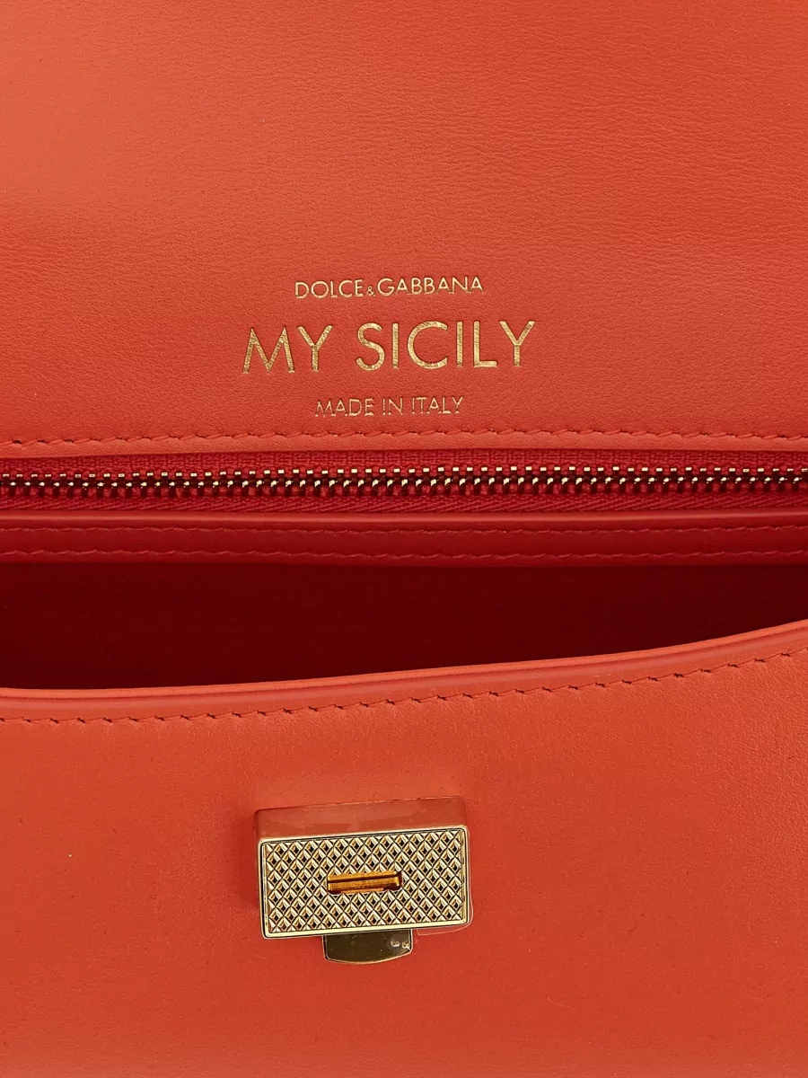 Dolce&Gabbana My Sicily Mini Leather Shoulder Bag
