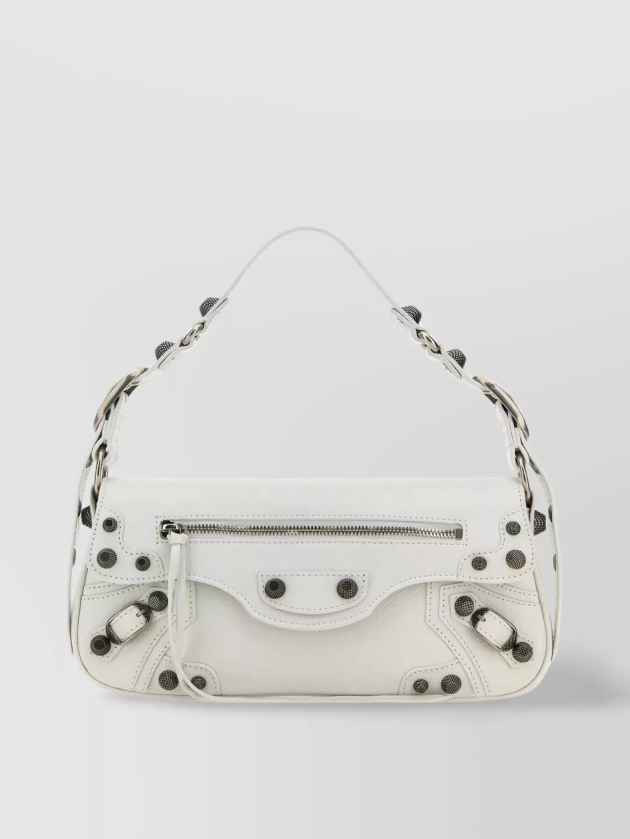 Shop Balenciaga Le Cagole Small Sling Bag In Luxurious White Leather
