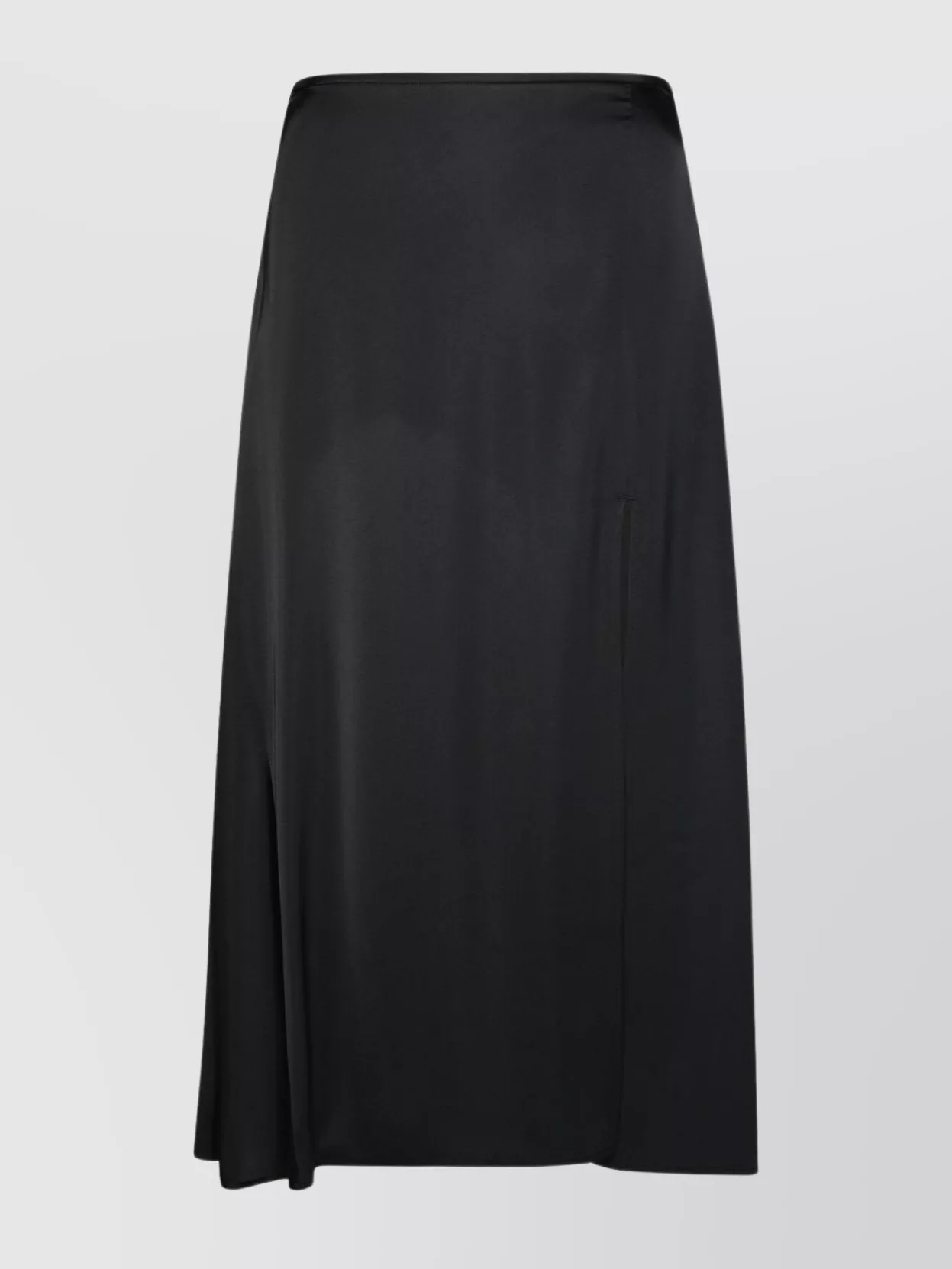 Shop Jil Sander Viscose Skirt With Asymmetrical Hem And Side Slit