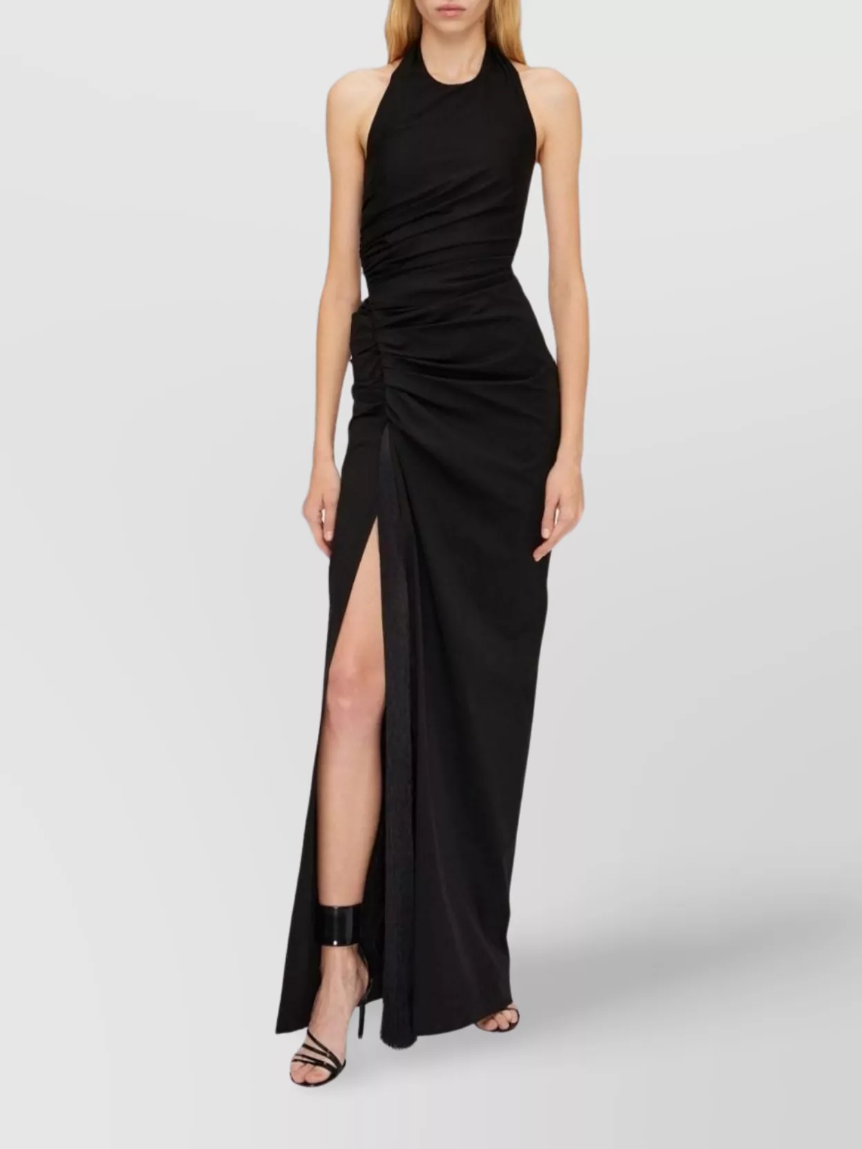 Ferragamo Dress Knee Length Halterneck Style In Black