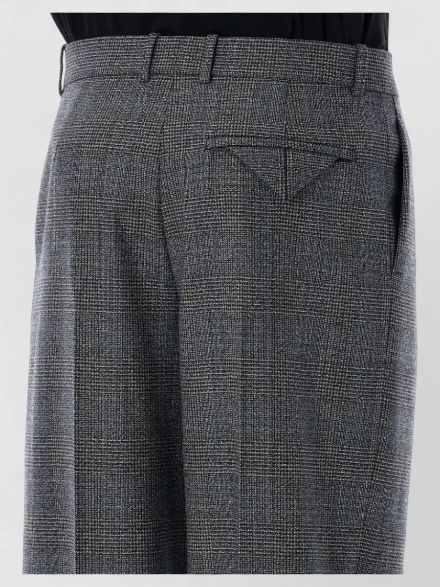 Bottega Veneta Prince Of Wales Check Trousers With Pleats