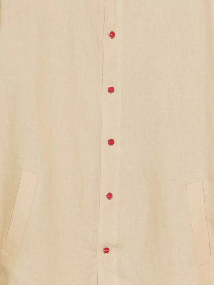 Kiton Mariano Hooded Shirt Curved Hem Pockets