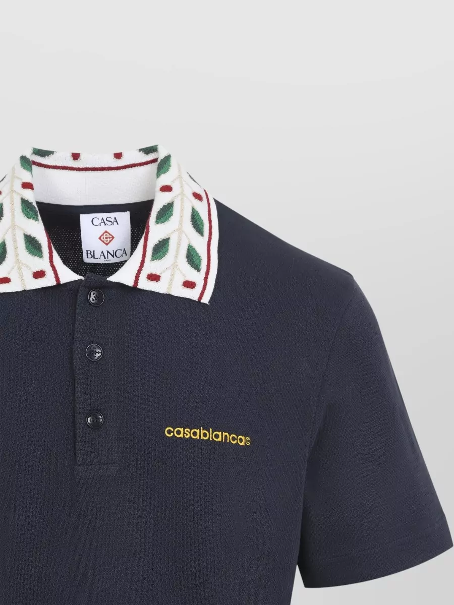 Casablanca Organic Cotton Piqué Polo Shirt