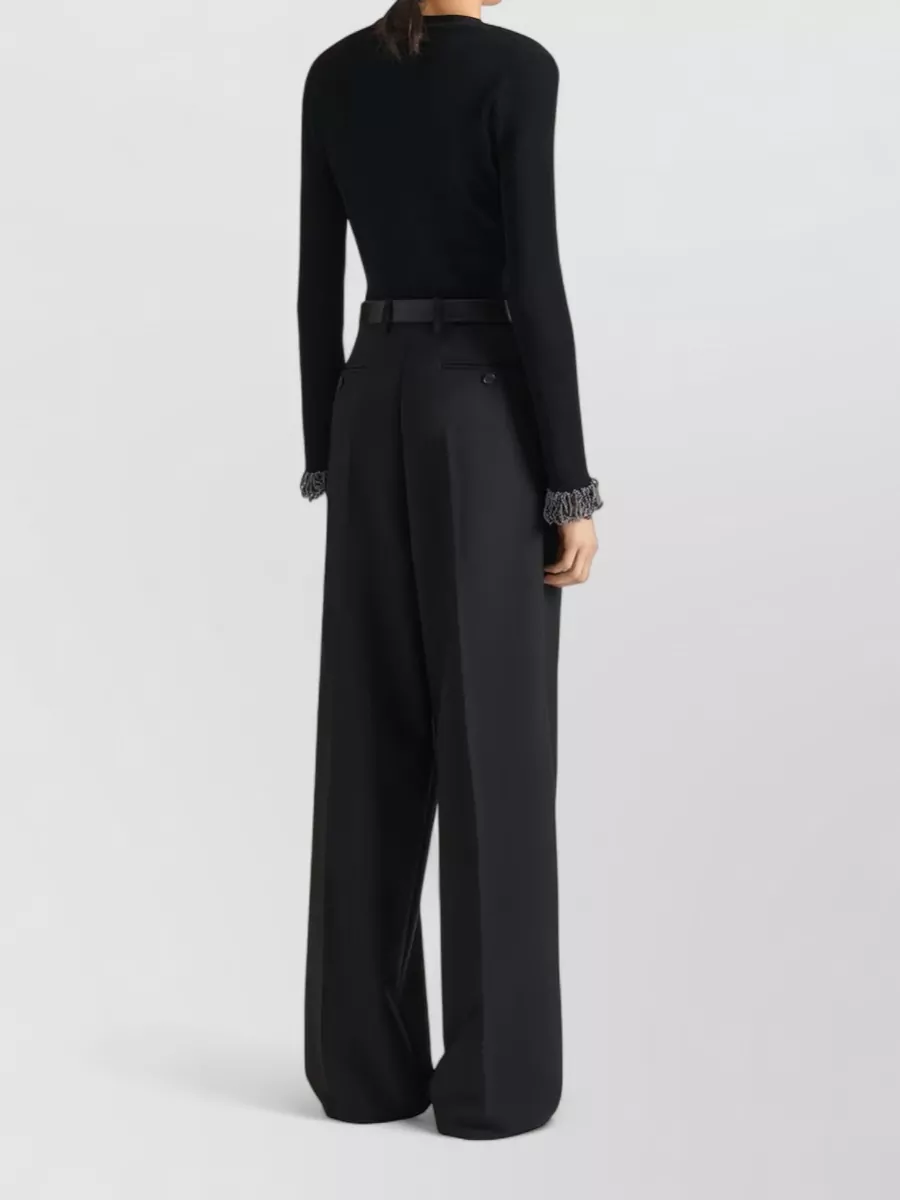 Givenchy Wool Wide-Leg Trousers