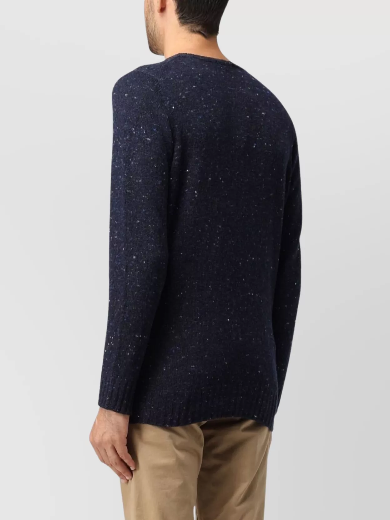 Drumohr Round Neck Speckled Knit Sweater