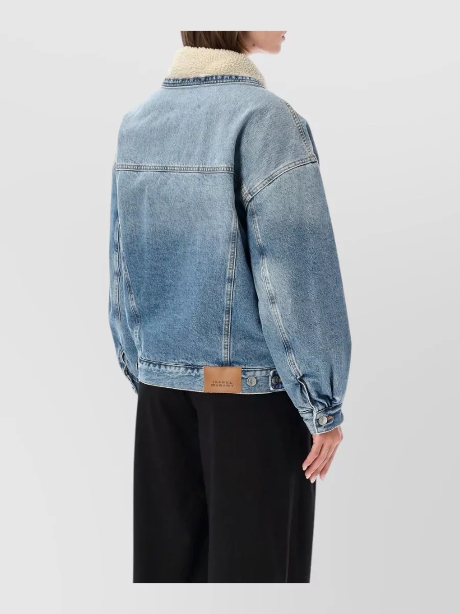 Isabel Marant Denim Relaxed-Fit Shawl Collar Jacket