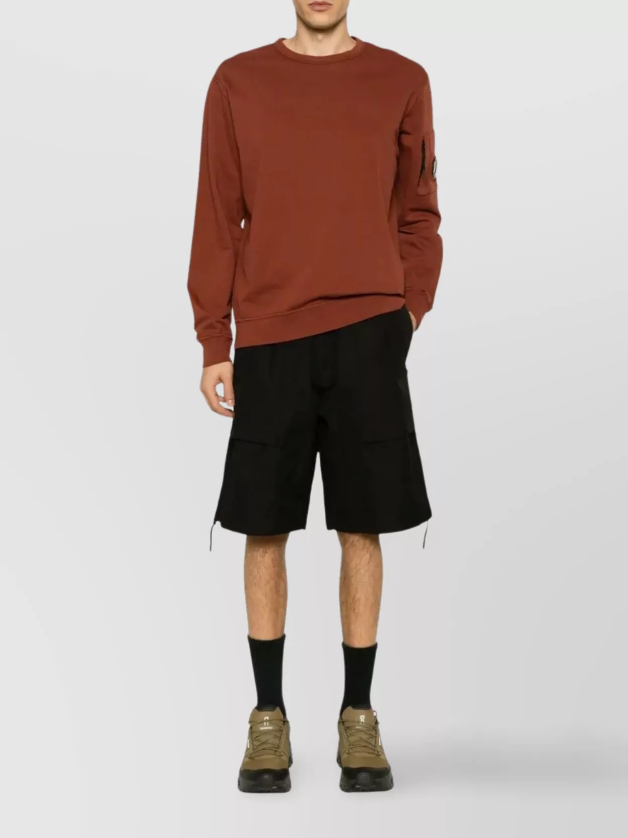 C.p. Company Crew Neck Sweatshirt Lens Pocket