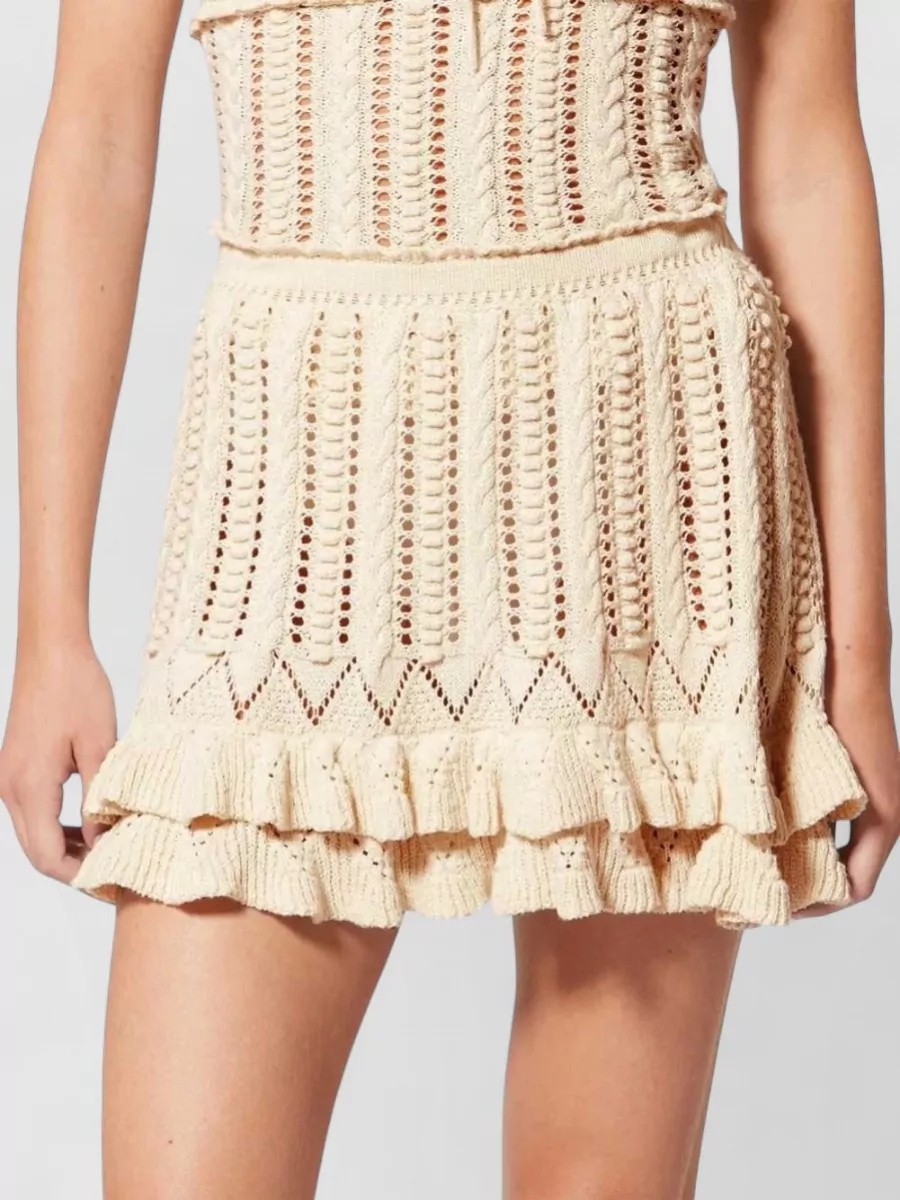 Isabel Marant Etoile Cotton Ruffled Mini Skirt