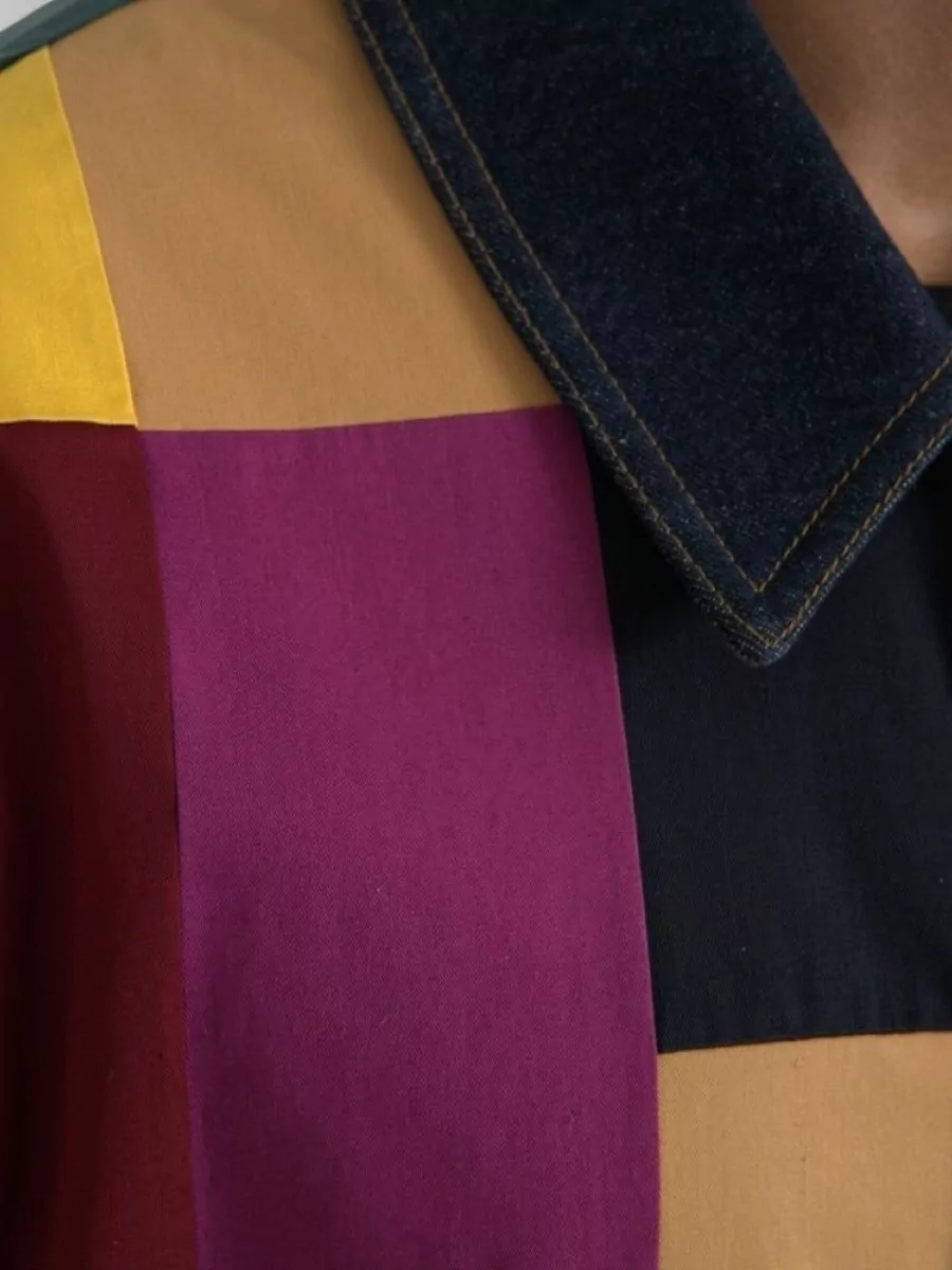 Dolce&Gabbana Cotton Patchwork Single-Breasted Coat