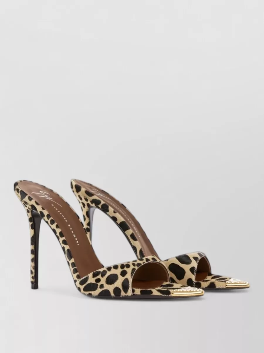 Giuseppe Zanotti leopard-print rhinestone mules