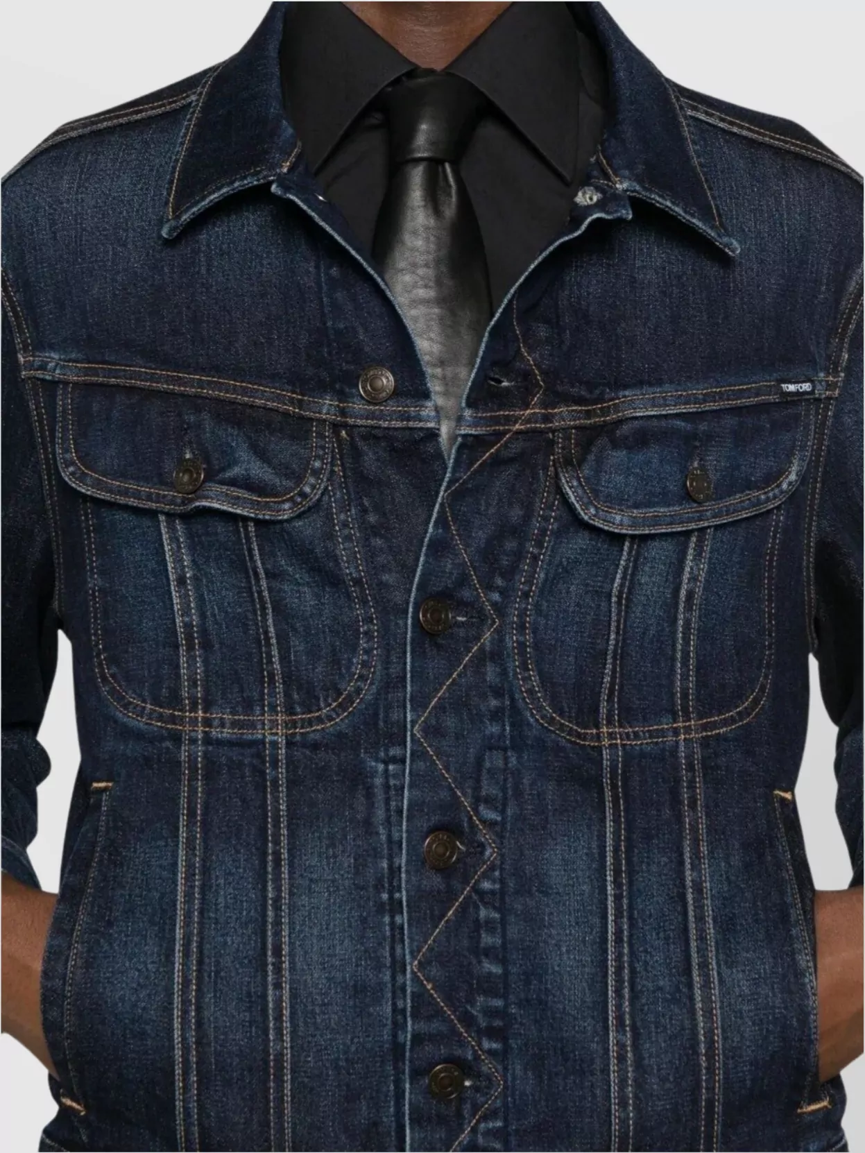 Tom Ford Denim Jacket Featuring Flap Pockets