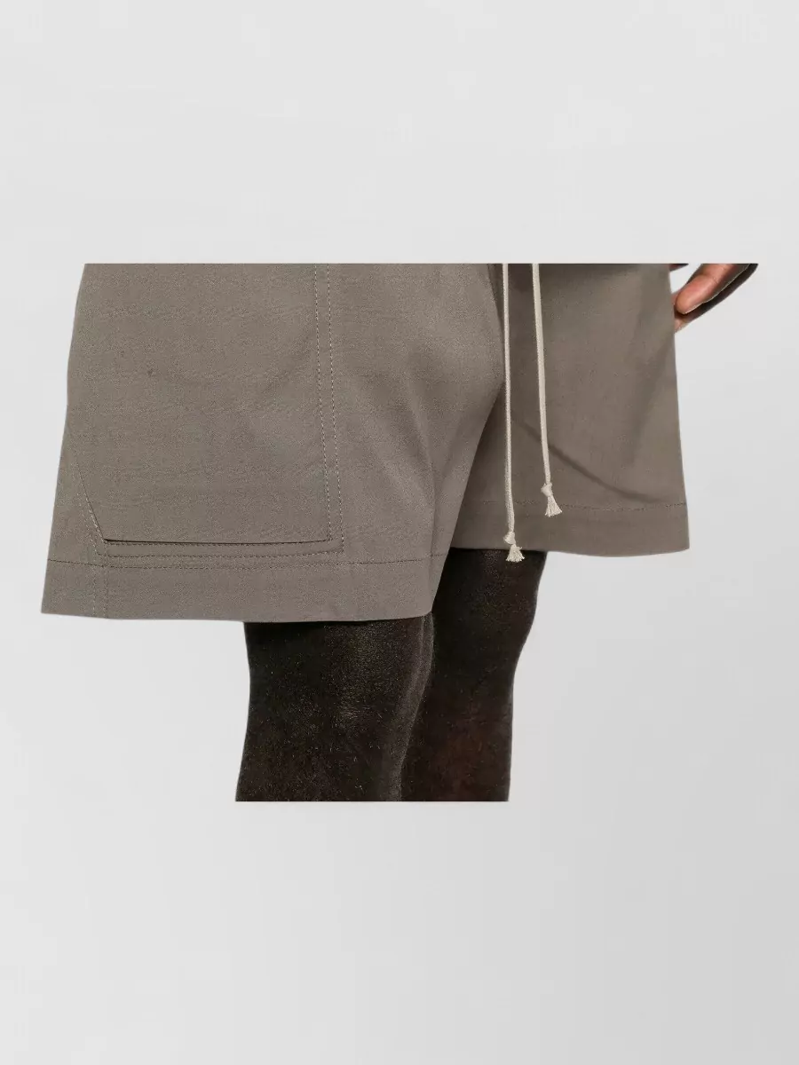 Rick Owens Cotton Drop-Crotch Wide-Leg Cargo Shorts