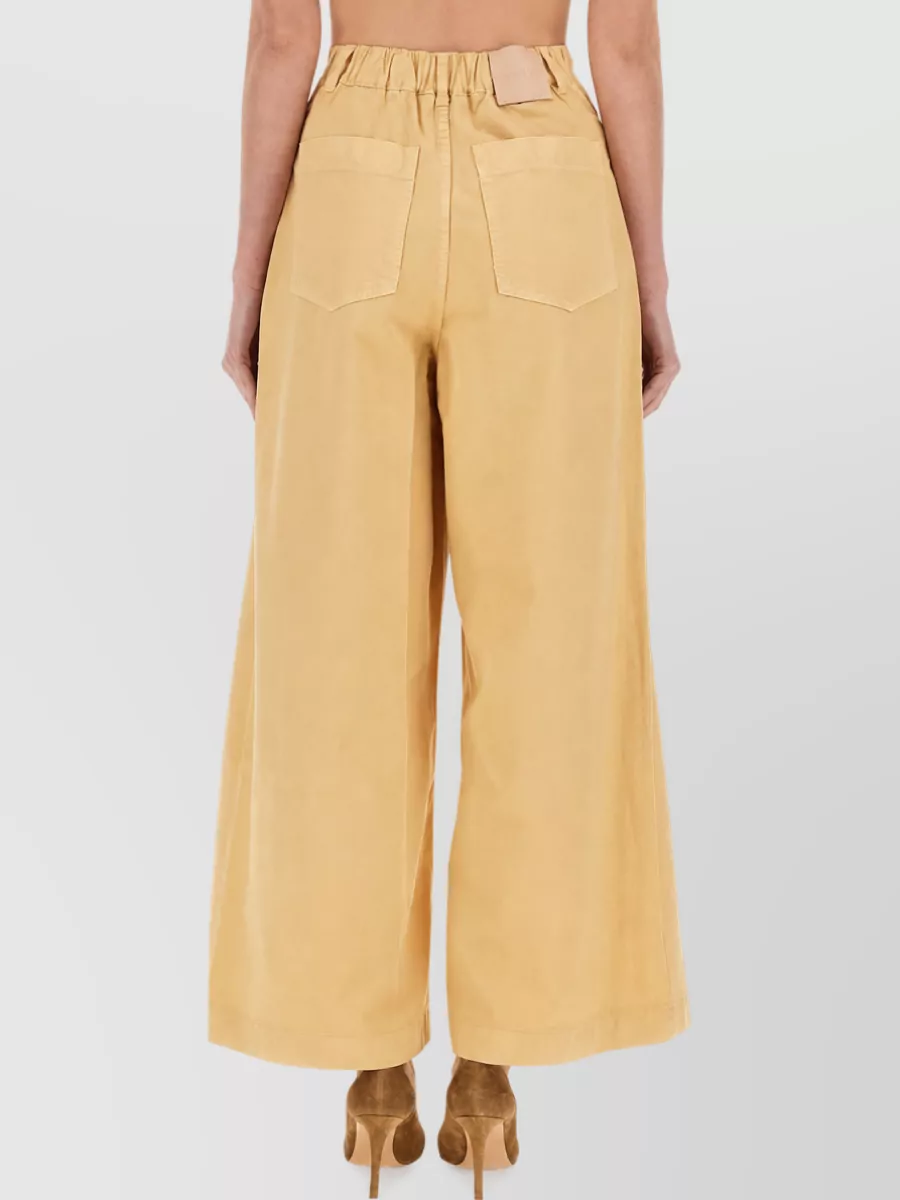Alysi Cotton Wide-Leg Trousers