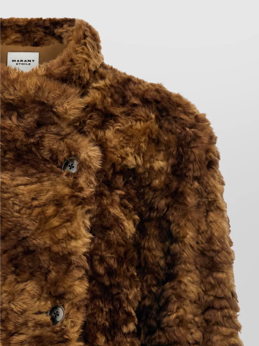 Isabel Marant Etoile Faux Fur Double-Breasted Coat