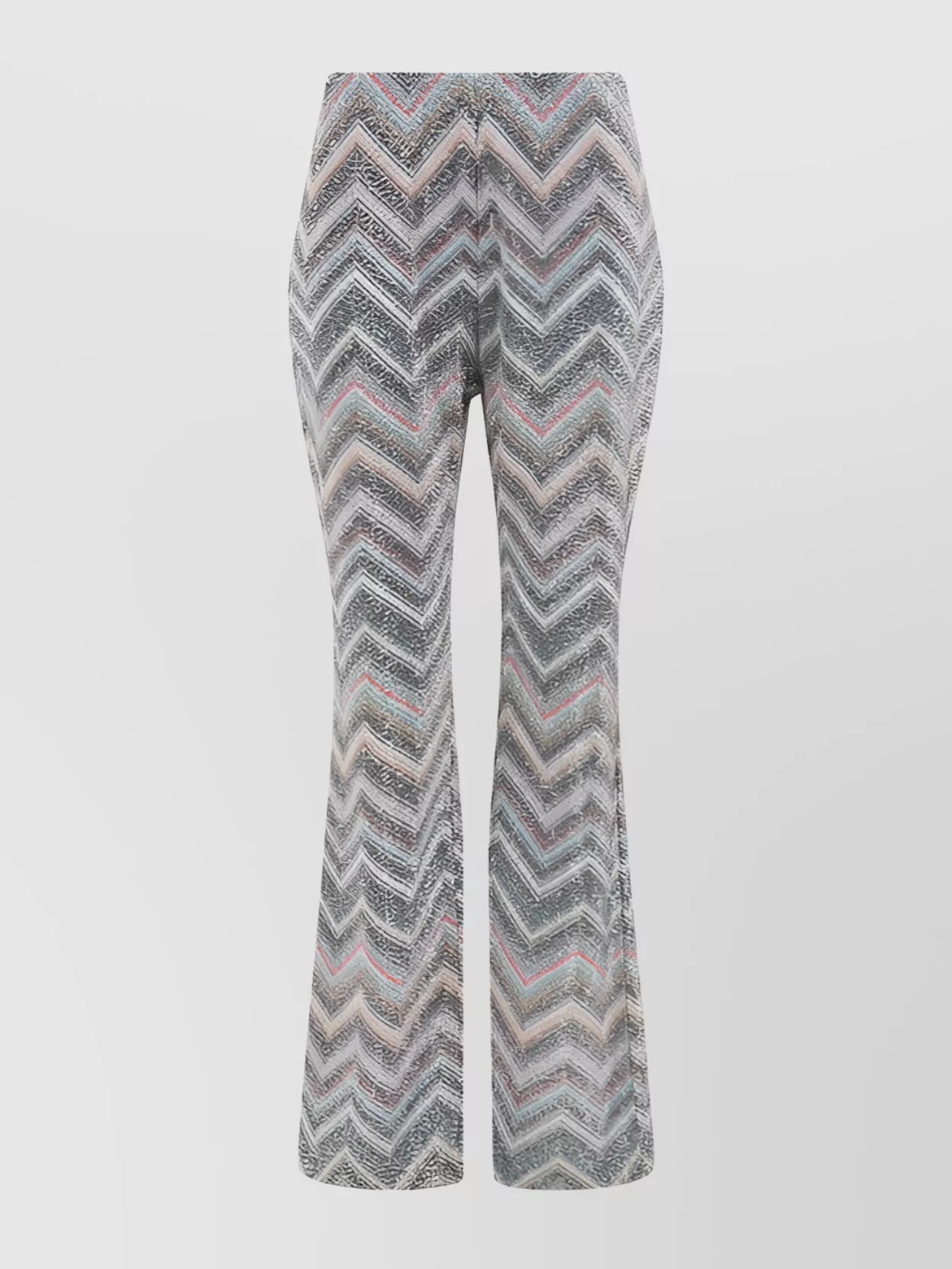 Missoni Sequined Chevron Flared Trousers In White