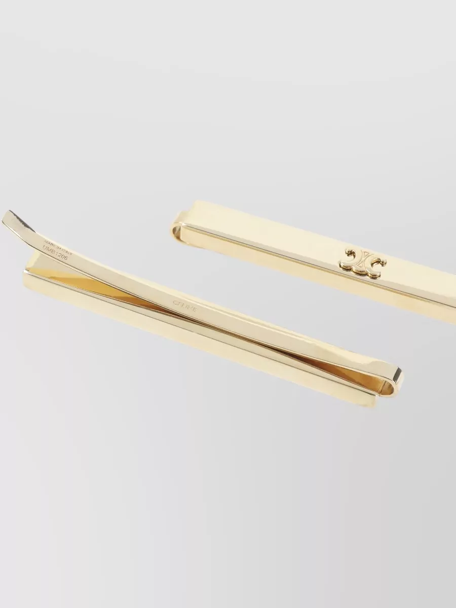 Celine Set Of 2 Logo Hair Slides