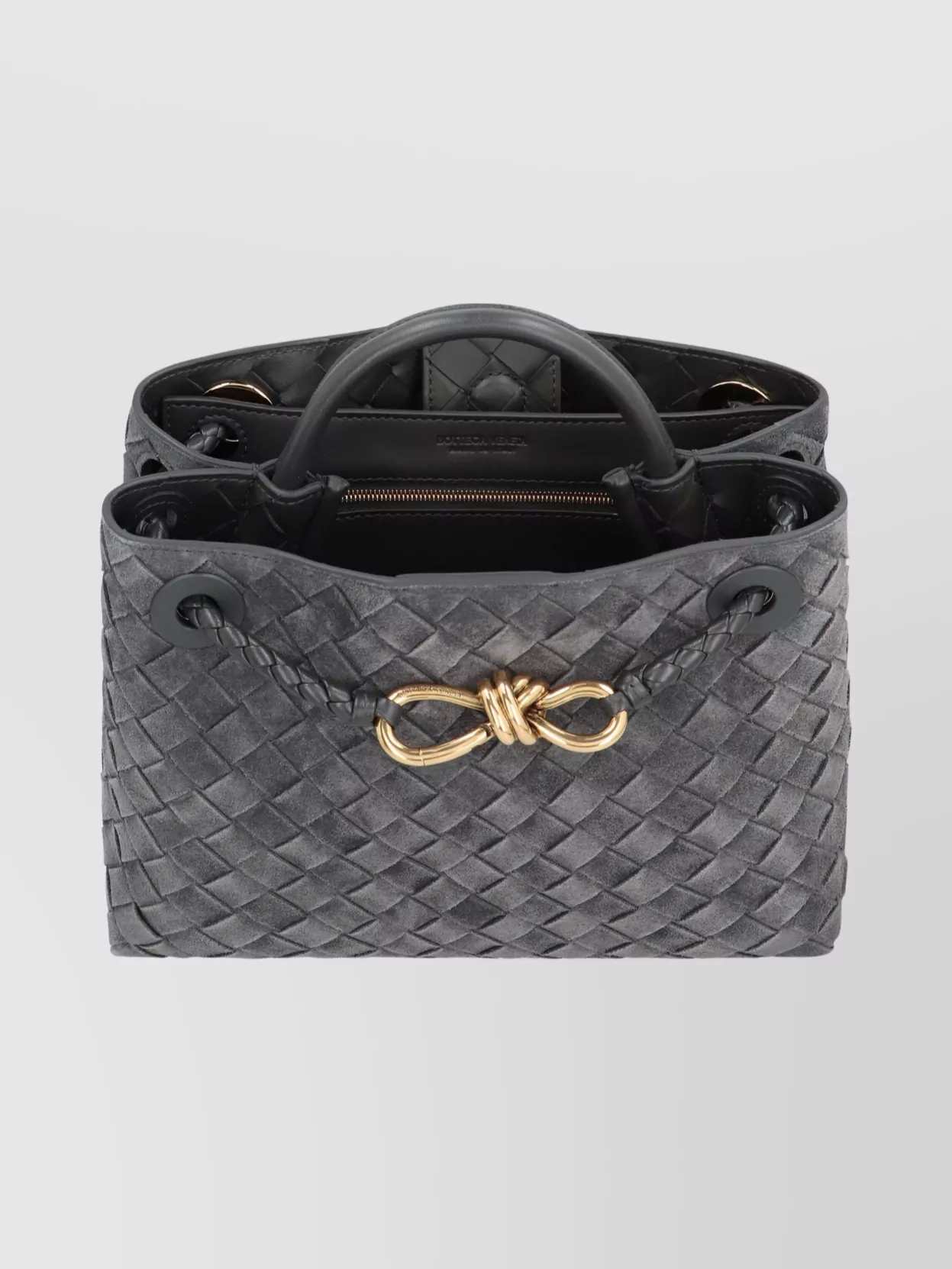 Bottega Veneta Suede Shoulder Bag Braided Design