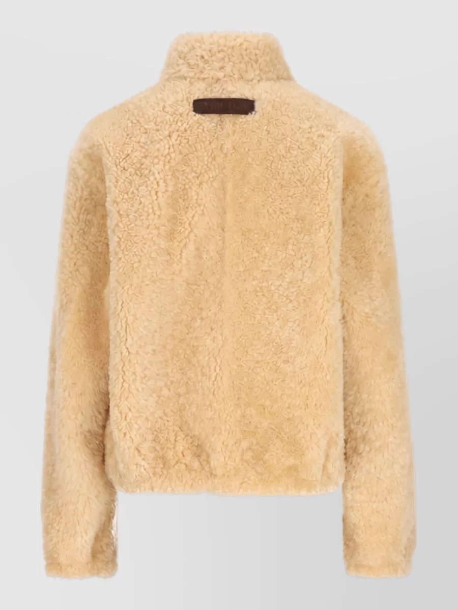 Miu Miu Shearling Cropped Coat