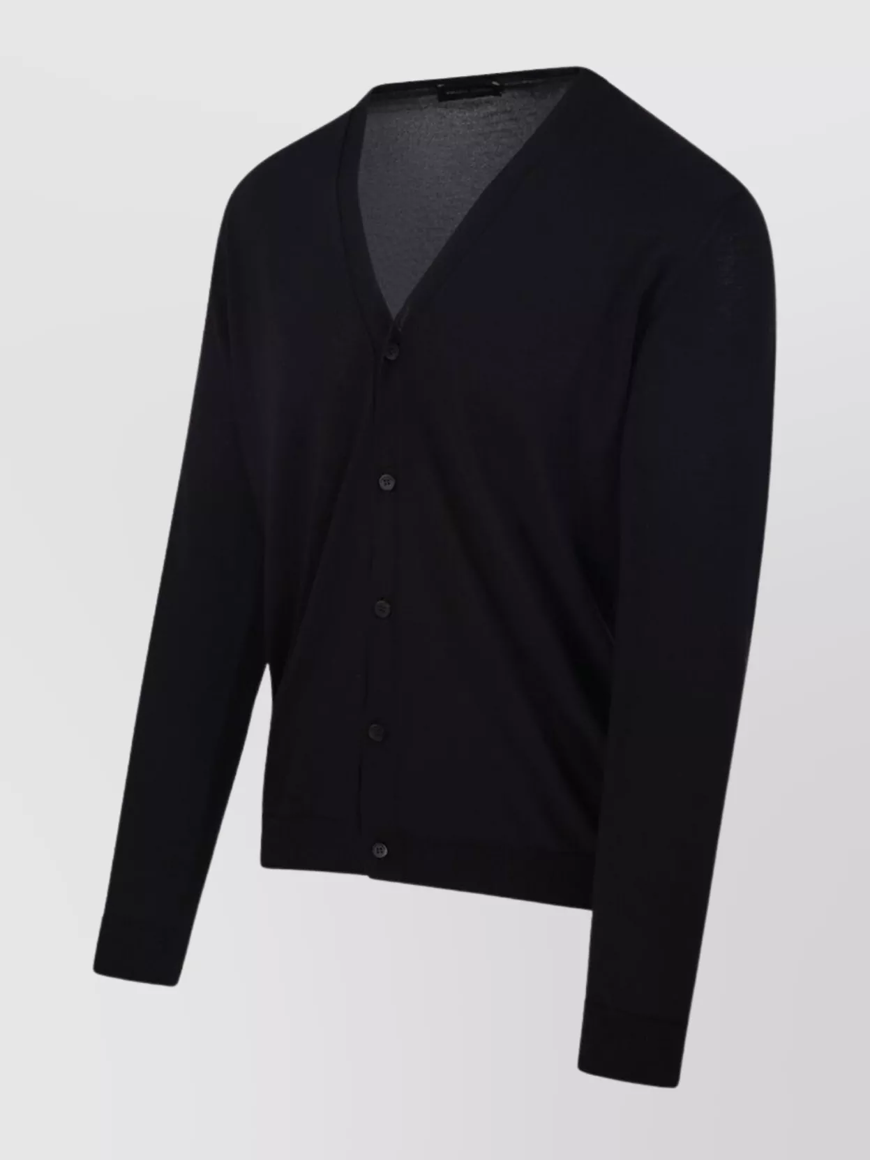 Roberto Collina V-Neckline Ribbed Cuffs Long Sleeves