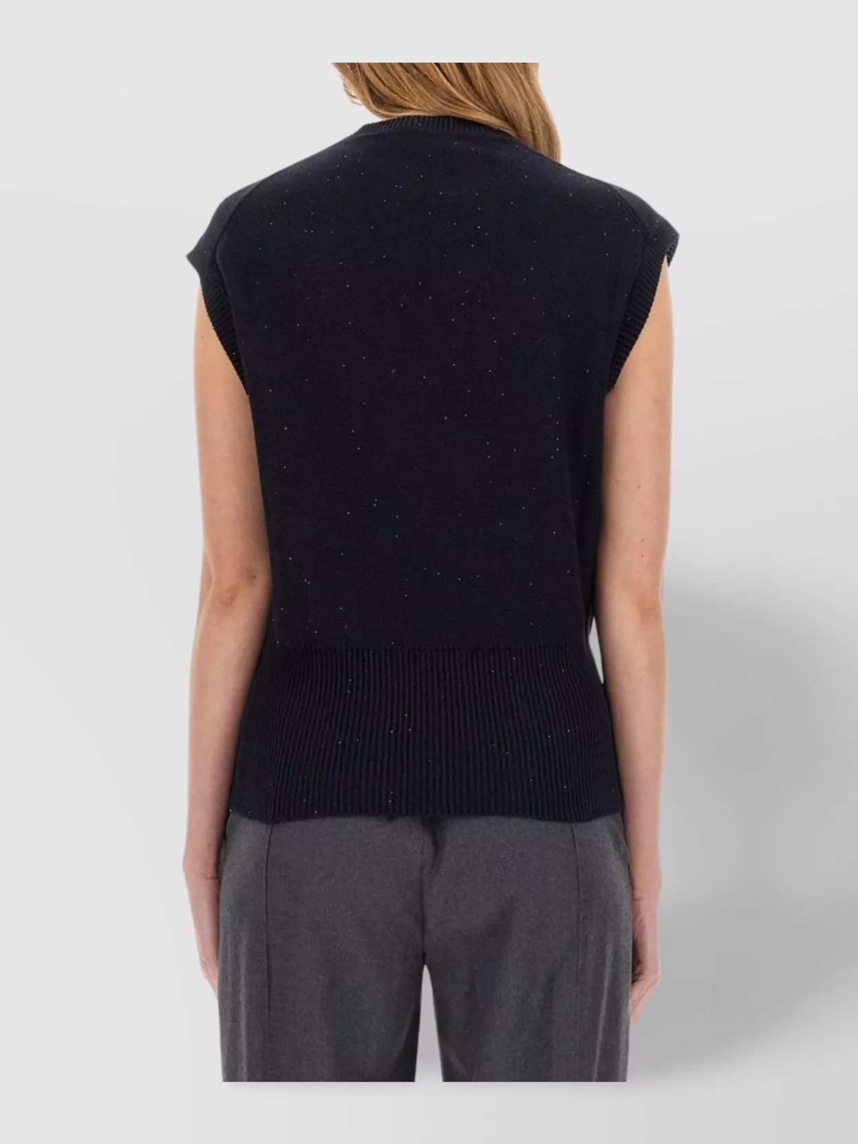 Shop Fabiana Filippi Sequined Cotton And Linen Vest