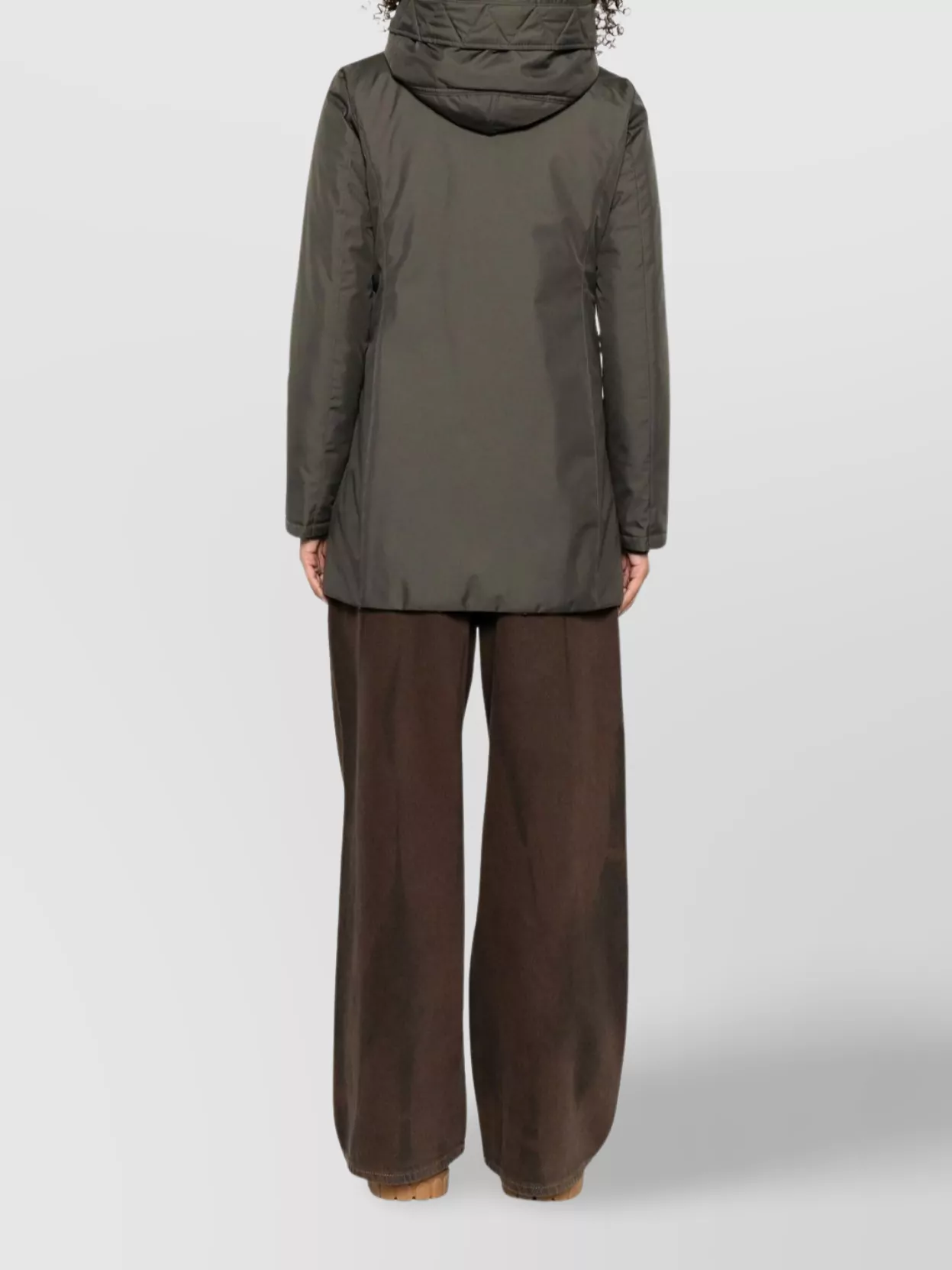 Fay Hooded Coat With Side Pockets And Long Sleeves