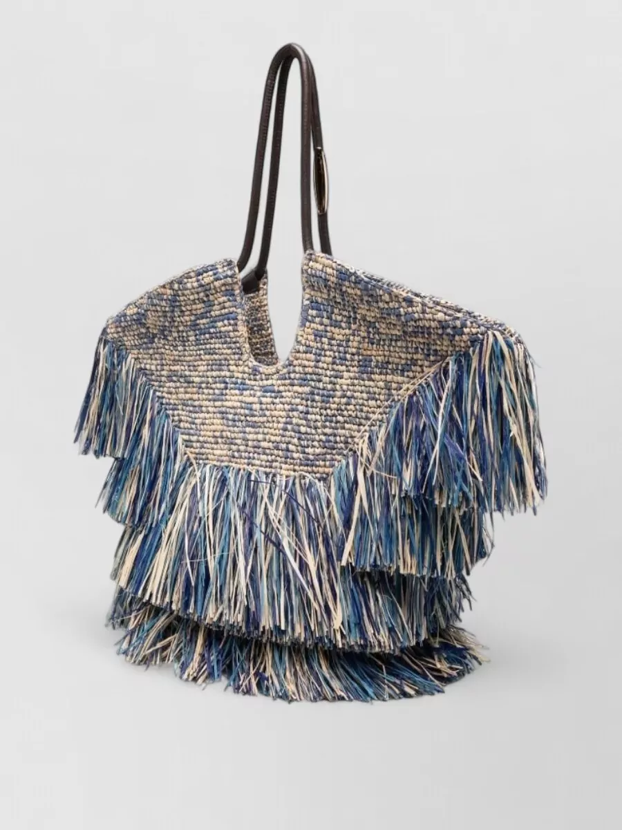 Zimmermann Raffia Fringed Medium Tote Bag