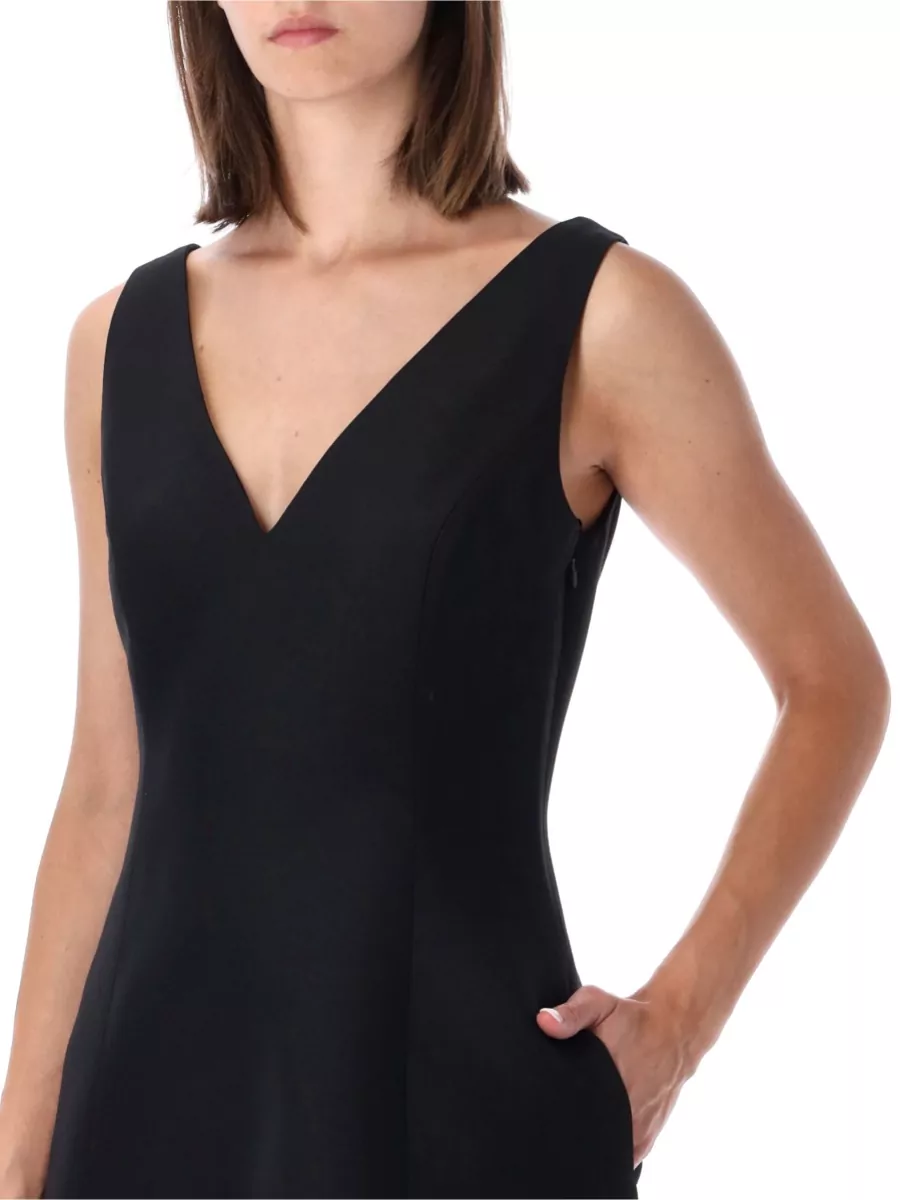 Valentino Garavani Silk Mini Sleeveless V-Neck Flared Dress