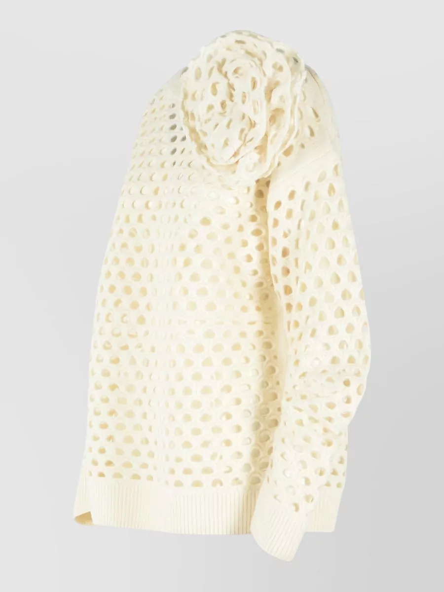 Blumarine Openwork Wool Cardigan