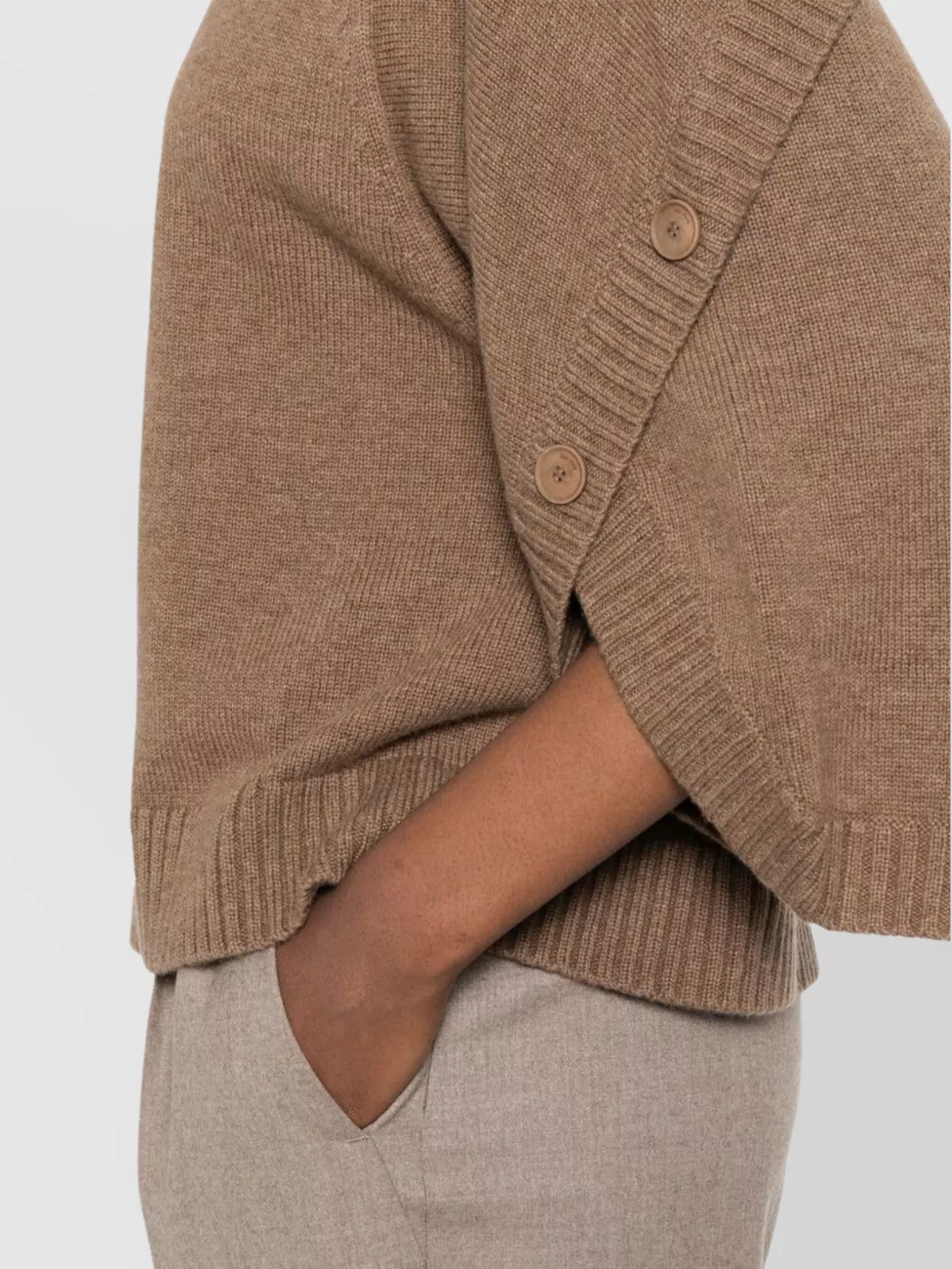 Max Mara Knitwear Crewneck Button Accents